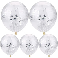 30 40 50th Happy Birthday Age Confetti Filled Balloons Wedding Party 5 pcs - Lusy Store