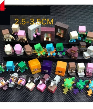 36pcs/lot New Minecraft More Characters Hanger Action Figure Toys Cute 3D Minecraft - Lusy Store
