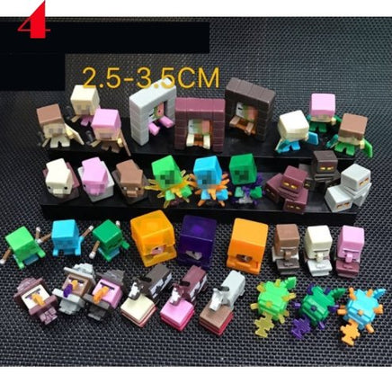 36pcs/lot New Minecraft More Characters Hanger Action Figure Toys Cute 3D Minecraft - Lusy Store