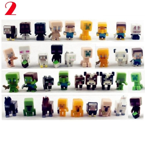 36pcs/lot New Minecraft More Characters Hanger Action Figure Toys Cute 3D Minecraft - Lusy Store