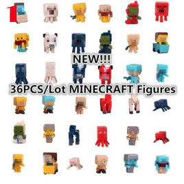 36pcs/lot New Minecraft More Characters Hanger Action Figure Toys Cute 3D Minecraft - Lusy Store