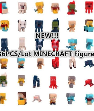 36pcs/lot New Minecraft More Characters Hanger Action Figure Toys Cute 3D Minecraft - Lusy Store