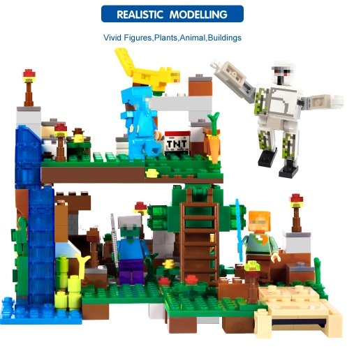 378pcs DIY Model Building Blocks Compatible Legoed Minecrafted City Sets Animal Action - Lusy Store