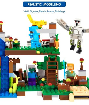 378pcs DIY Model Building Blocks Compatible Legoed Minecrafted City Sets Animal Action - Lusy Store