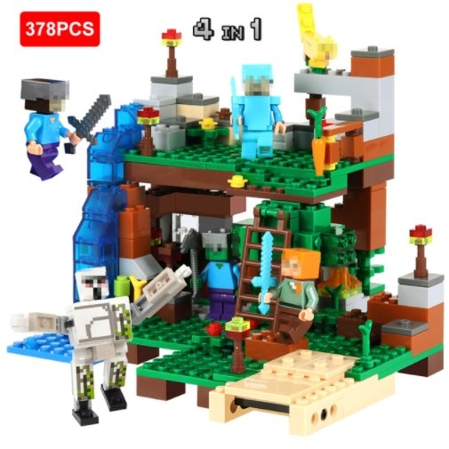 378pcs DIY Model Building Blocks Compatible Legoed Minecrafted City Sets Animal Action - Lusy Store