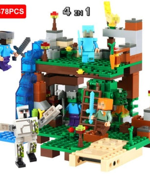 378pcs DIY Model Building Blocks Compatible Legoed Minecrafted City Sets Animal Action - Lusy Store