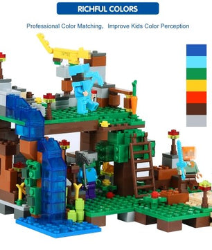 378pcs DIY Model Building Blocks Compatible Legoed Minecrafted City Sets Animal Action - Lusy Store