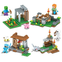 390pcs Children's educational building blocks toy Compatible Lego minecraft city small village - Lusy Store