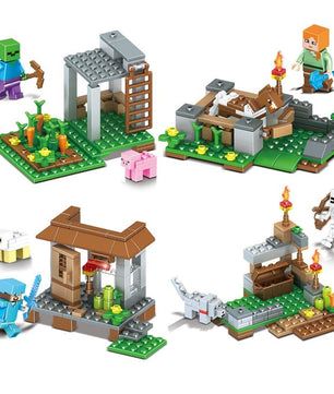 390pcs Children's educational building blocks toy Compatible Lego minecraft city small village - Lusy Store