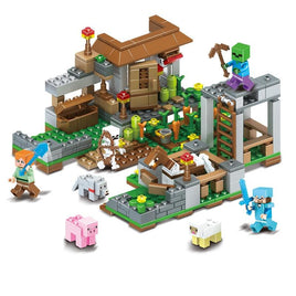 390pcs Children's educational building blocks toy Compatible Lego minecraft city small village - Lusy Store