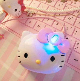 3D Cartoon Hello Kitty Wired Mouse USB 2.0 Pro Pink Cute Gaming Mouse - Lusy Store
