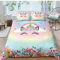 3D Digital Unicorn Bedding Sets Duvet Cover Microfiber Kids Bedding Sets Twin/Full/Queen/King Size - Lusy Store