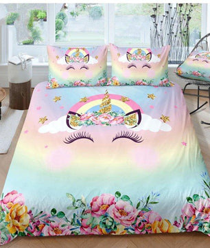 3D Digital Unicorn Bedding Sets Duvet Cover Microfiber Kids Bedding Sets Twin/Full/Queen/King Size - Lusy Store