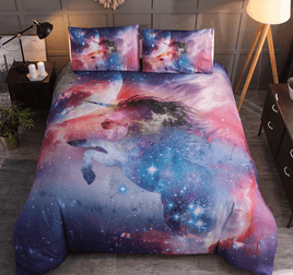 3D Digital Unicorn Fantasy Stars Galaxy Bedding Sets Duvet Cover Kids Bedding Sets Twin/Full/Queen/King Size - Lusy Store