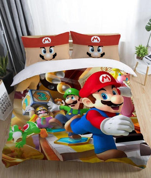 3d Mario Bro Children Bedding Sets Duvet Cover Kids Bedding Sets Twin/Full/Queen/King Size - Lusy Store