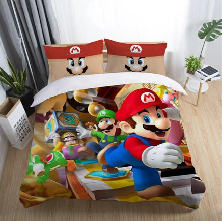 3d Mario Bro Children Bedding Sets Duvet Cover Kids Bedding Sets Twin/Full/Queen/King Size - Lusy Store