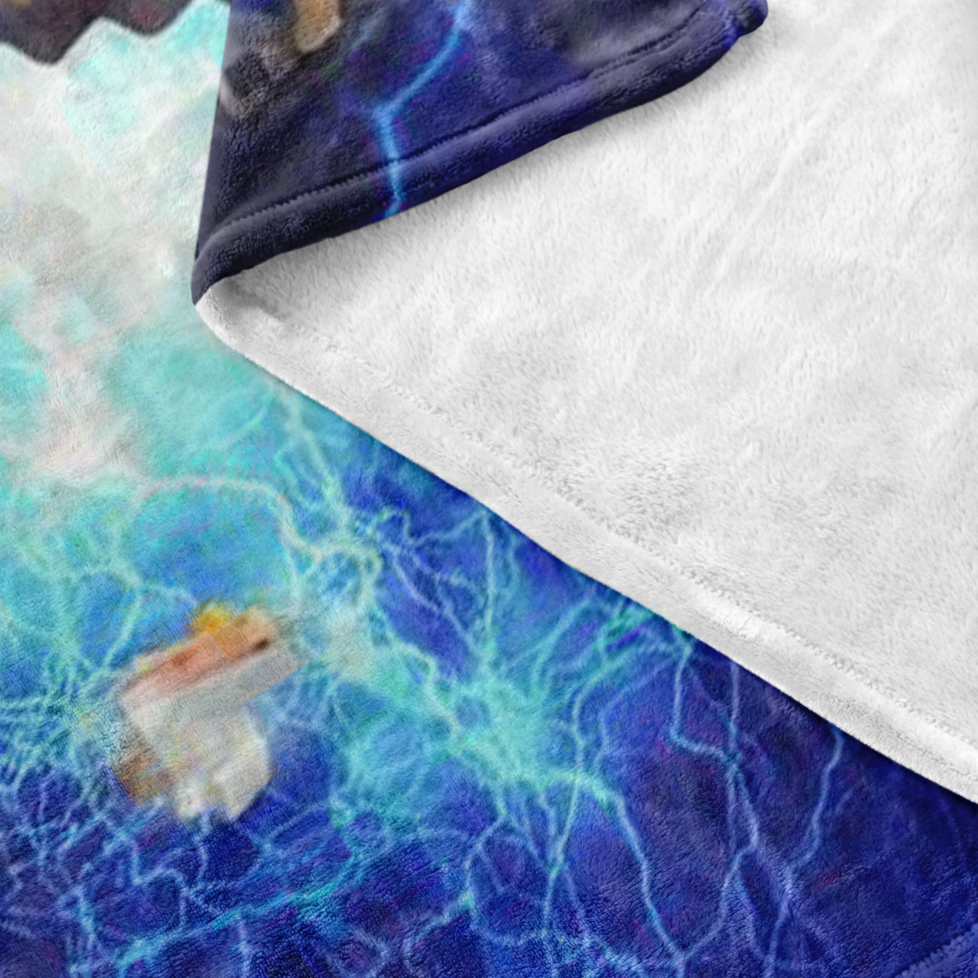 Minecraft Fleece Blanket Electric Blue Blanket Warm And Super Comfortable Best Gift For Kids - Lusy Store
