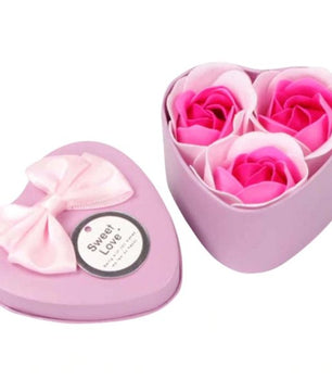 3Pcs Heart Scented Bath Body Petal Rose Flower Soap Wedding Decoration - Lusy Store