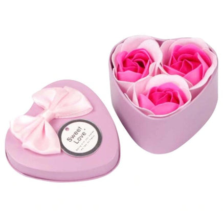 3Pcs Heart Scented Bath Body Petal Rose Flower Soap Wedding Decoration - Lusy Store