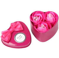 3Pcs Heart Scented Bath Body Petal Rose Flower Soap Wedding Decoration - Lusy Store