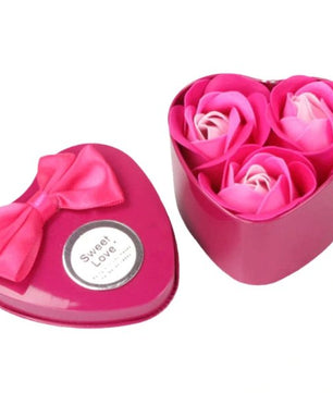 3Pcs Heart Scented Bath Body Petal Rose Flower Soap Wedding Decoration - Lusy Store