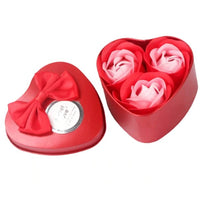 3Pcs Heart Scented Bath Body Petal Rose Flower Soap Wedding Decoration - Lusy Store