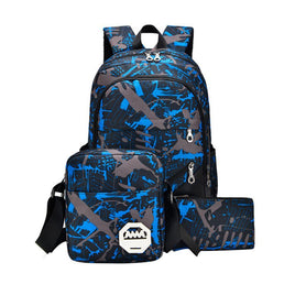 3pcs waterproof oxford fabric boys school bags backpack - Lusy Store