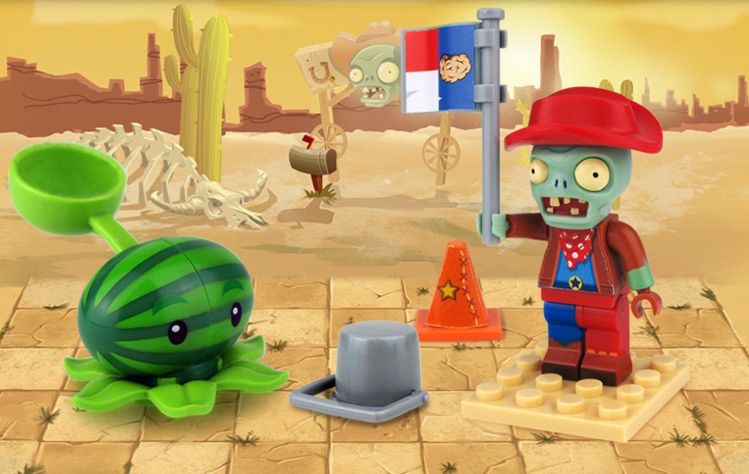 4pcs Plants vs Zombies Twist model building - Lusy Store