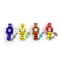 4pcs/set Minecraft Five Nights At Freddy's 4 FNAF Foxy Chica Bonnie Freddy 7 CM PVC - Lusy Store