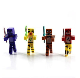 4pcs/set Minecraft Five Nights At Freddy's 4 FNAF Foxy Chica Bonnie Freddy 7 CM PVC - Lusy Store