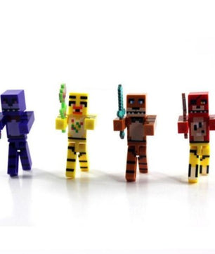 4pcs/set Minecraft Five Nights At Freddy's 4 FNAF Foxy Chica Bonnie Freddy 7 CM PVC - Lusy Store