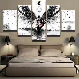 5 Panels Modular Picture Assassins Creed Canvas Painting Wall Art Prints Home Decor Picture - Lusy Store