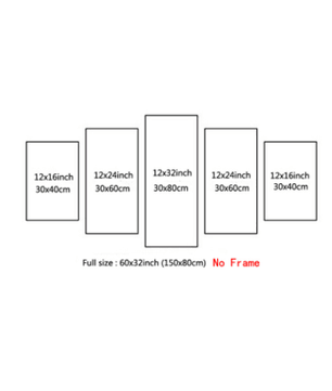 5 Pieces Minecraft Game Model Canvas Printed Poster Wall Art Modern Home Decoration - Lusy Store