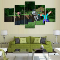 5 Pieces Minecraft Game Painting Wall - Lusy Store