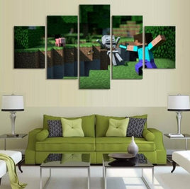 5 Pieces Minecraft Game Painting Wall - Lusy Store