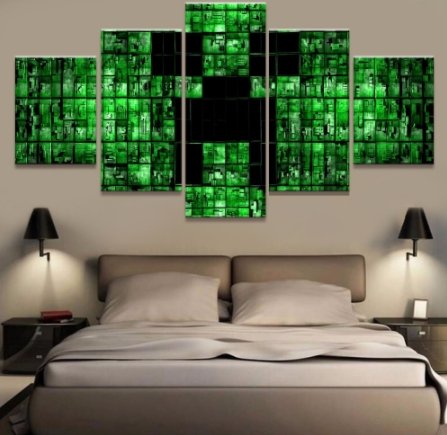 5 Pieces Minecraft Game Poster Living Room Home - Lusy Store