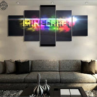 5 Pieces Minecraft Wall Art Home Decor For Living Room Painting Pictures Game Poster - Lusy Store