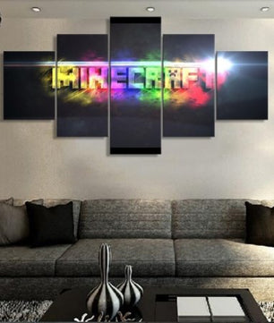 5 Pieces Minecraft Wall Art Home Decor For Living Room Painting Pictures Game Poster - Lusy Store