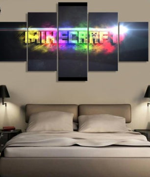 5 Pieces Minecraft Wall Art Home Decor For Living Room Painting Pictures Game Poster - Lusy Store