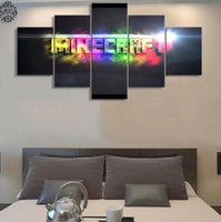 5 Pieces Minecraft Wall Art Home Decor For Living Room Painting Pictures Game Poster - Lusy Store