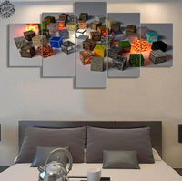 5 Pieces Minecraft Wall Art Modern Home Decoration Pictures Canvas - Lusy Store