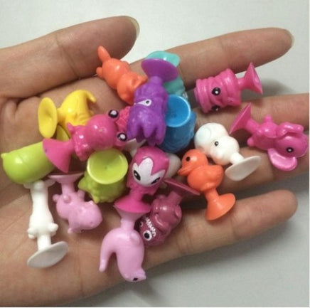 50 PCS/bag good Cupule kids Cartoon Animal Action Figures toys Sucker kids Mini Suction - Lusy Store