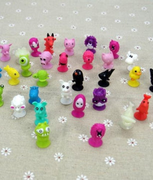 50 PCS/bag good Cupule kids Cartoon Animal Action Figures toys Sucker kids Mini Suction - Lusy Store