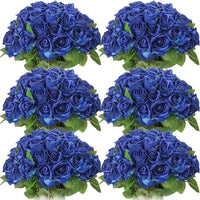 50 Roses Bouquet Artificial Rose Flower Silk Party Decorations - Lusy Store LLC