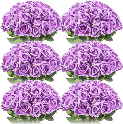 50 Roses Bouquet Artificial Rose Flower Silk Party Decorations - Lusy Store LLC