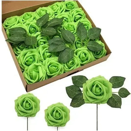 50 Roses Bouquet Artificial Rose Flowers Foam Party Home Decor - Lusy Store LLC