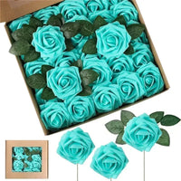 50 Roses Bouquet Artificial Rose Flowers Foam Party Home Decor - Lusy Store LLC