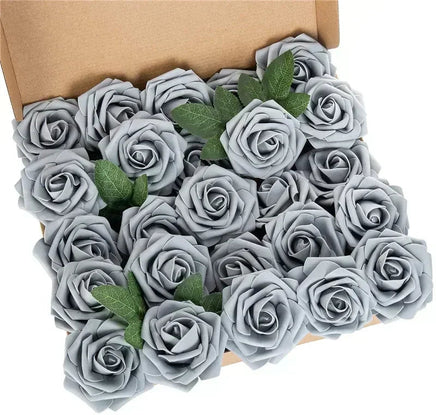 50 Roses Bouquet Artificial Rose Flowers Foam Party Home Decor - Lusy Store LLC