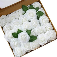 50 Roses Bouquet Artificial Rose Flowers Foam Party Home Decor - Lusy Store LLC