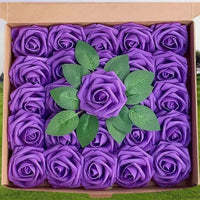 50 Roses Bouquet Artificial Rose Flowers Foam Party Home Decor - Lusy Store LLC